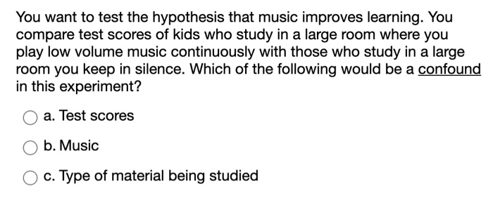 hypothesis about music