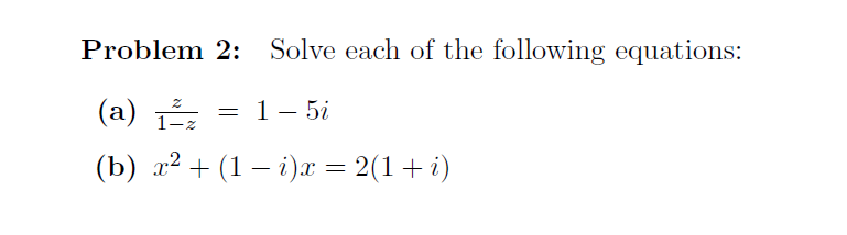 Solved Problem 2: Solve each of the following | Chegg.com