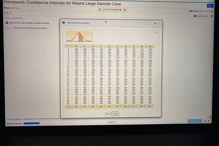 Solved Homework: Confidence intervals for Means Large Sample | Chegg.com