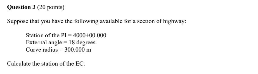Solved Question 3 (20 points) Suppose that you have the | Chegg.com