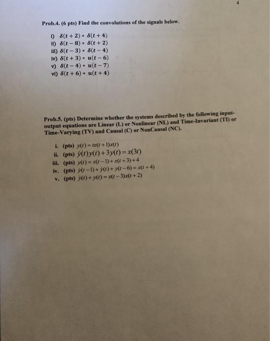 1 2 3 EECE-303 Signals and Systems I Practice Test # | Chegg.com