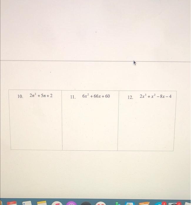 assignment 7 factoring special products part 2 quizlet