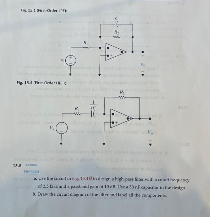 Solved Fig. 15.1 (First-Order LPF): Fig. 15.4 (First-Order | Chegg.com