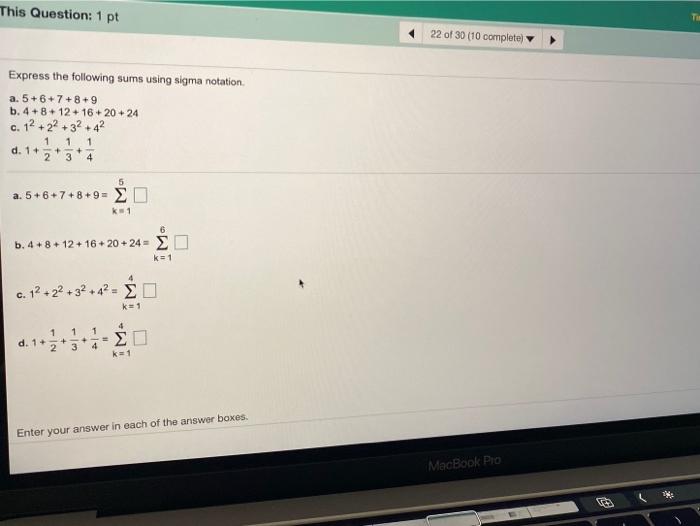 Solved This Question: 1 Pt 22 Of 30 (10 Complete) Express | Chegg.com