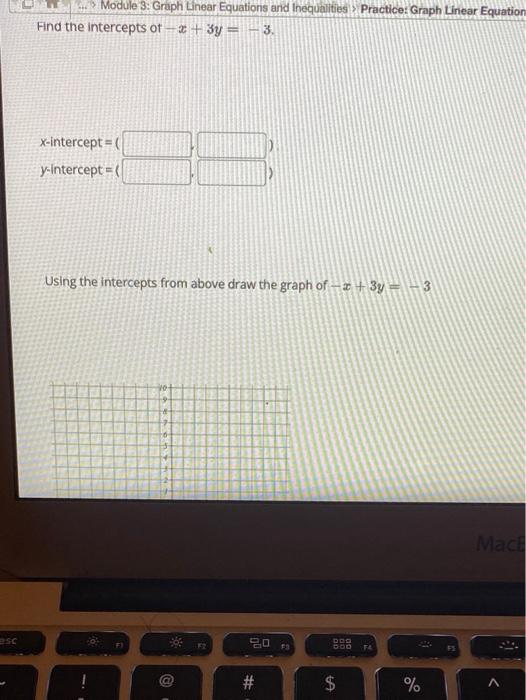 Solved Modulo 3: Graph Linear Equations and Inequalities | Chegg.com