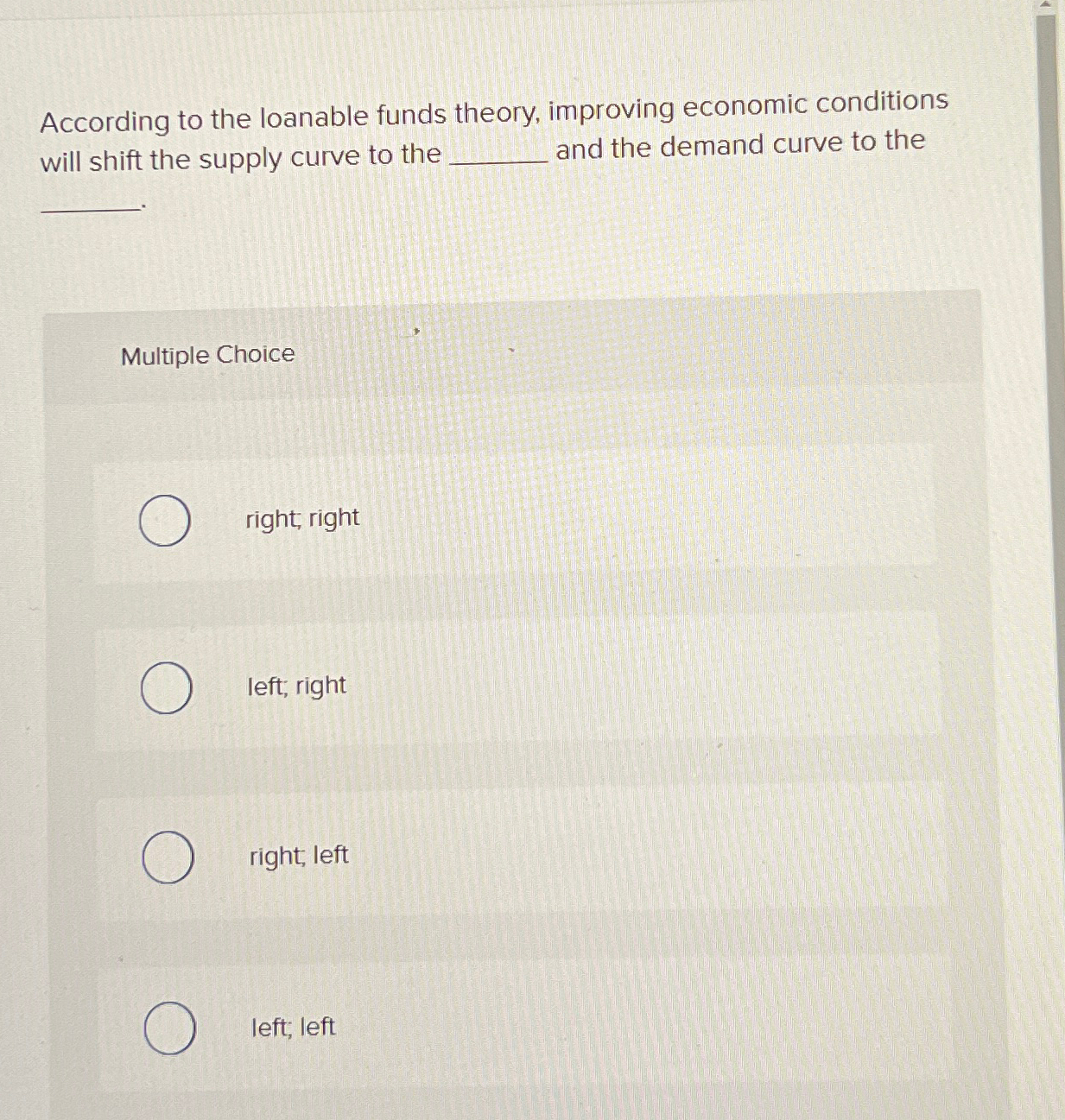 Solved According To The Loanable Funds Theory, Improving | Chegg.com