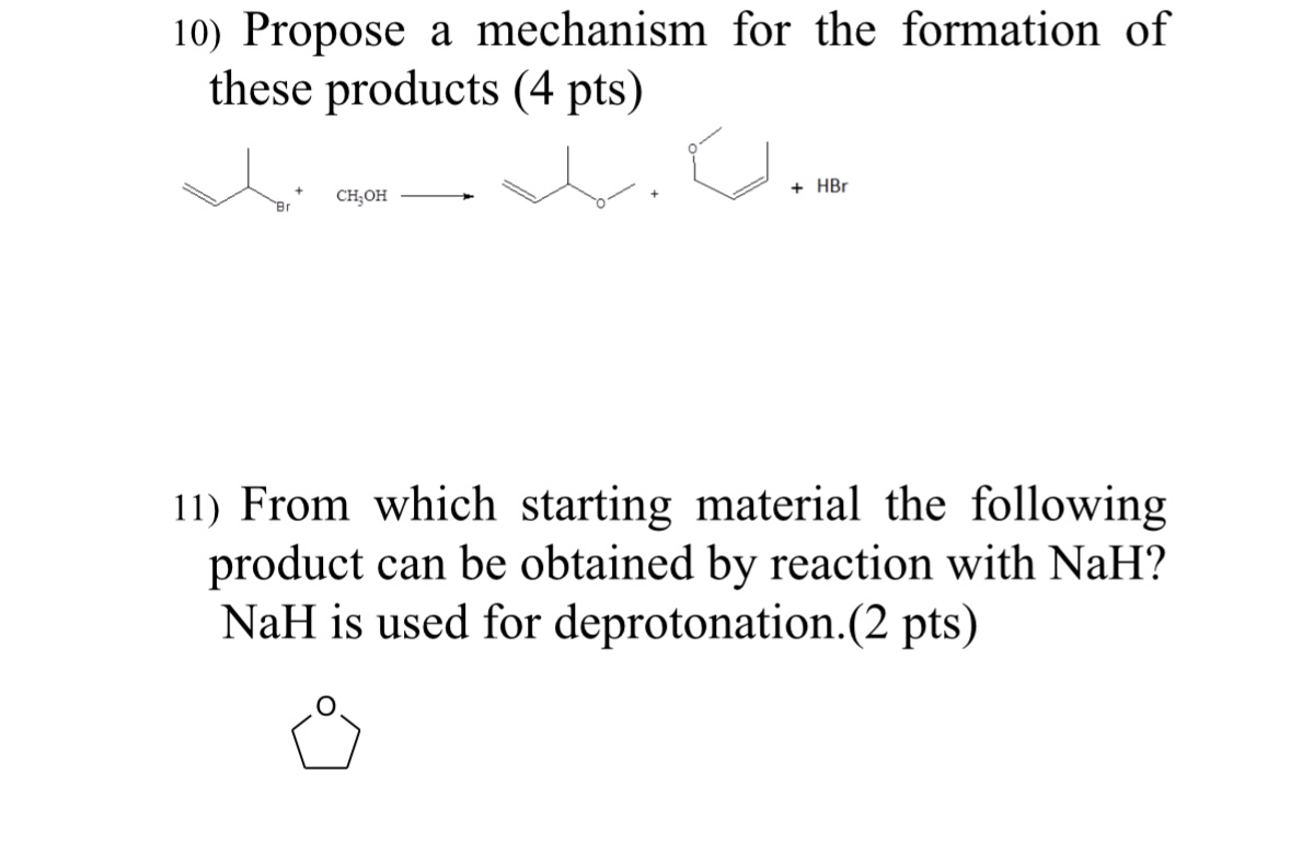 Solved Propose a mechanism for the formation of these | Chegg.com