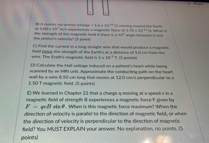 Solved A) Draw the magnetic field lines for the bar magnet | Chegg.com