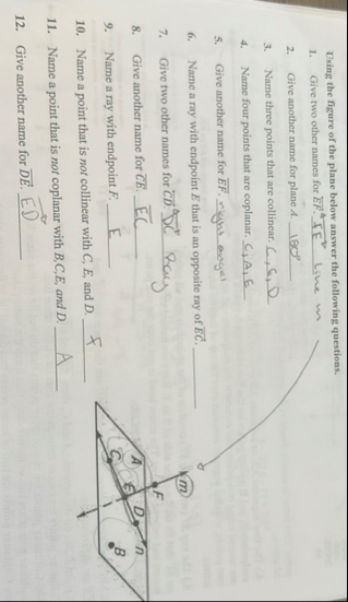 Solved Using the figure of the plane below answer the | Chegg.com