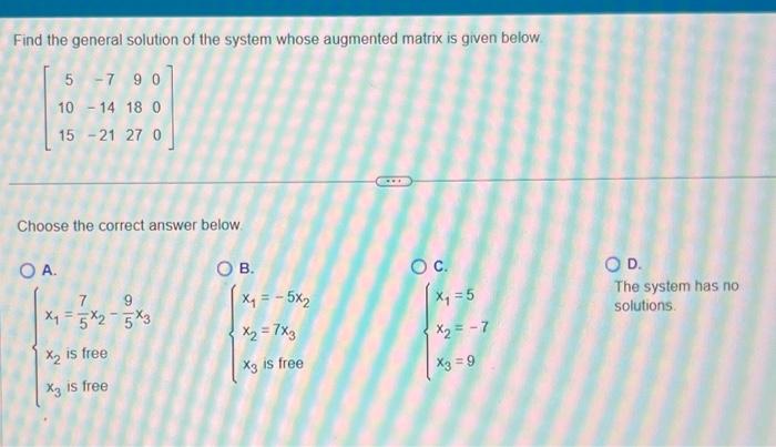 Solved Find the general solution of the system whose | Chegg.com