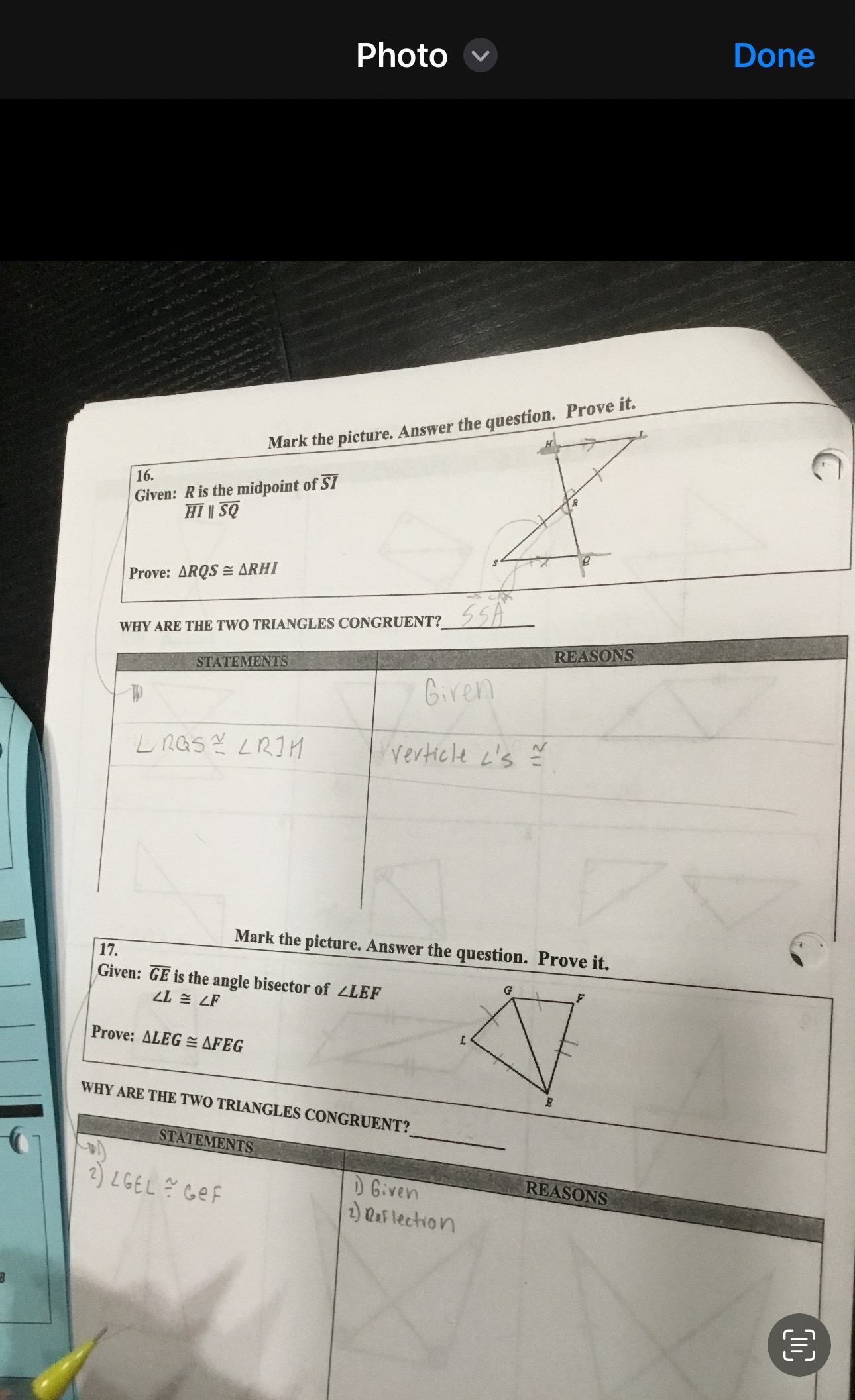 Given R ﻿is the midpoint of ?bar (SI))/(bProve
