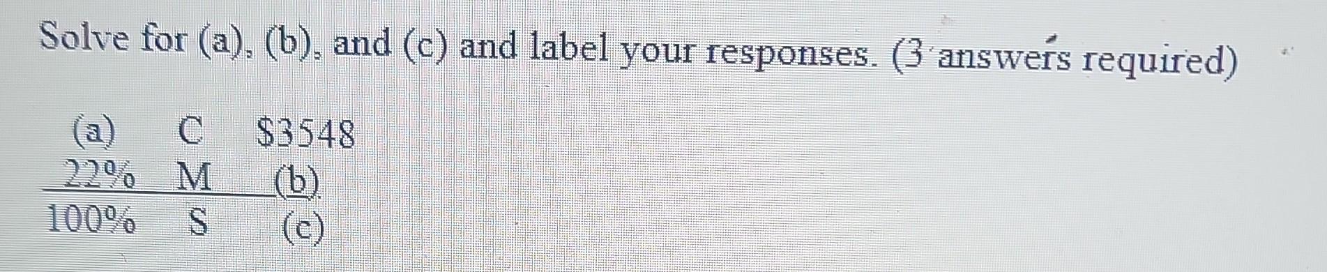 Solved Solve For (a), (b), And (c) And Label Your Responses. | Chegg.com