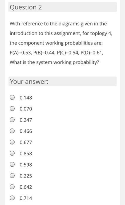 Solved 'The RBD'-reliability Block Diagram In This Question | Chegg.com