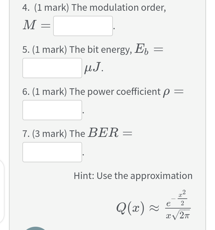 Solved Consider a digital communication system with the | Chegg.com
