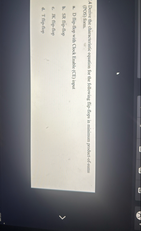 Solved .4 ﻿Derive the characteristic equation for the | Chegg.com