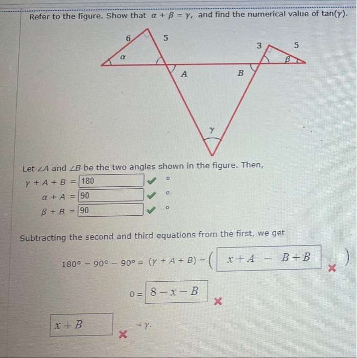 Solved Refer To The Figure. Show That A + B = Y, And Find | Chegg.com