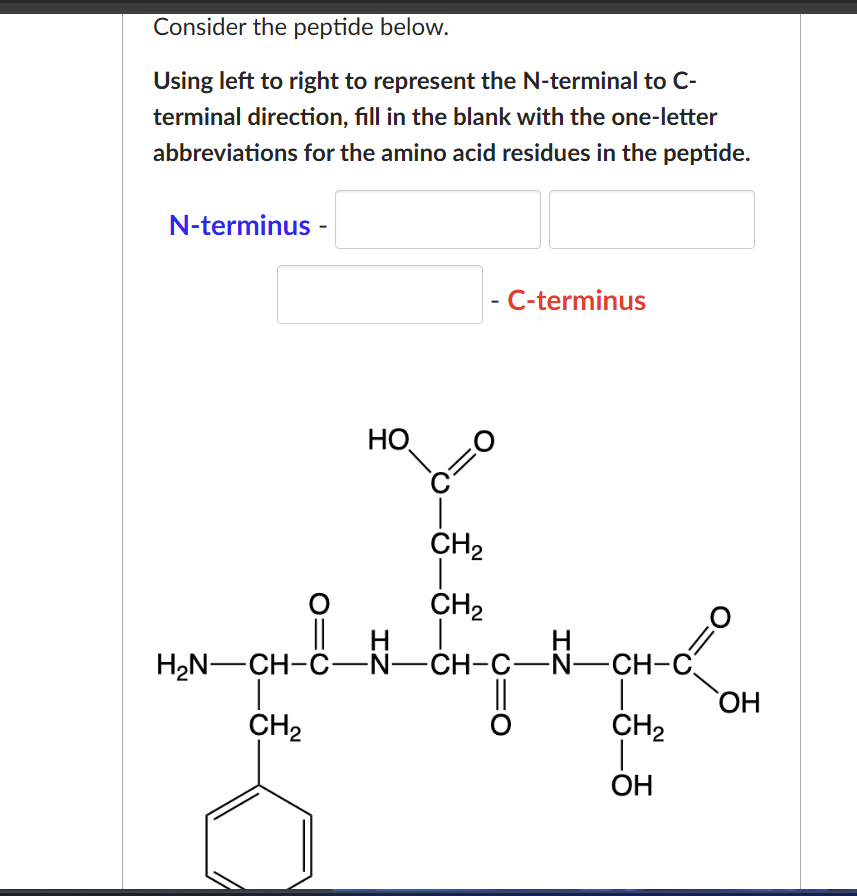 Consider the peptide below.Using left to right to | Chegg.com