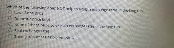 Solved Which of the following does NOT help to explain | Chegg.com