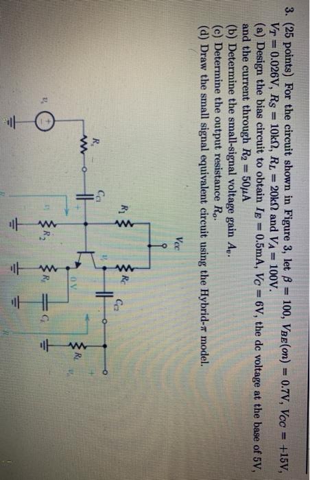 Solved 3. (25 points) For the circuit shown in Figure 3, let | Chegg.com