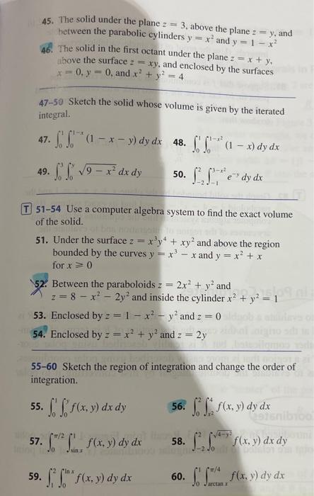 Solved 22, and 46( evaluate the double integral) , and 52
