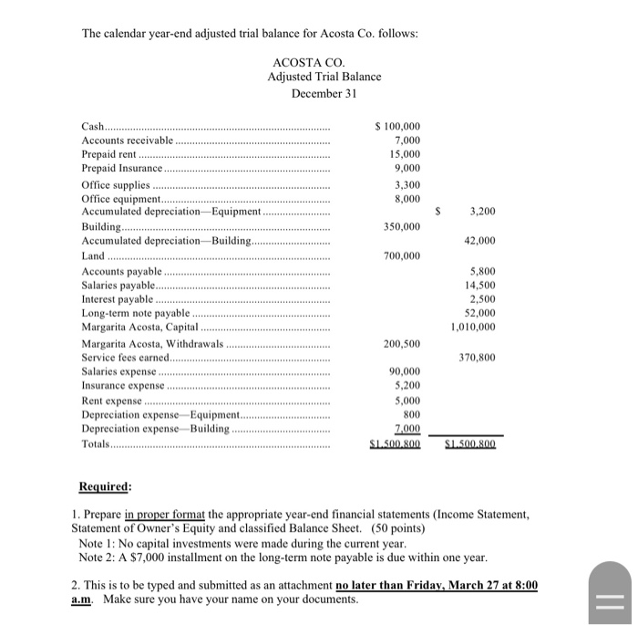 Problem 1 Shown Below Is Adventure Travel S Adjusted Chegg Com