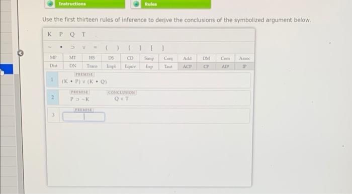 Solved Instructions Rules Use The First Thirteen Rules Of | Chegg.com