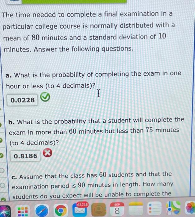 solved-the-time-needed-to-complete-a-final-examination-in-a-chegg