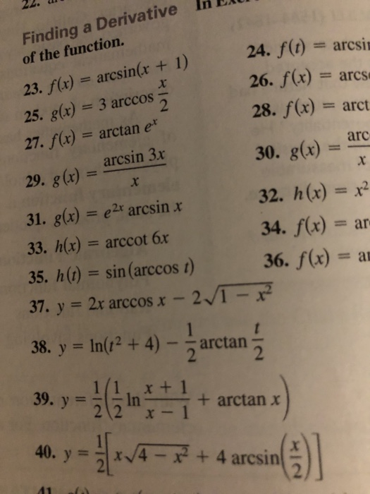 Solved 22 W In L Finding A Derivative Of The Function Chegg Com