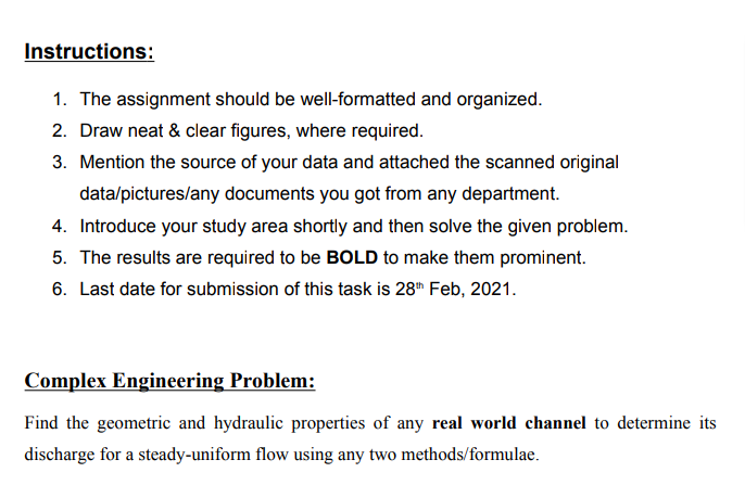 Instructions: 1. The assignment should be | Chegg.com