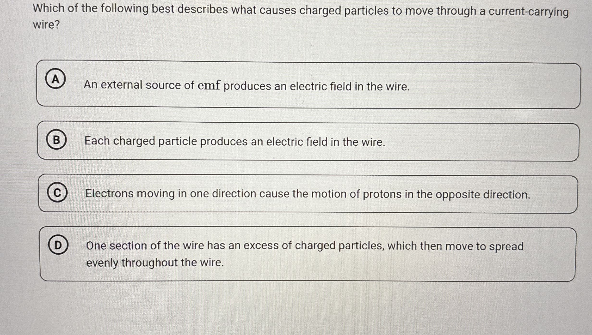 Solved Which of the following best describes what causes | Chegg.com