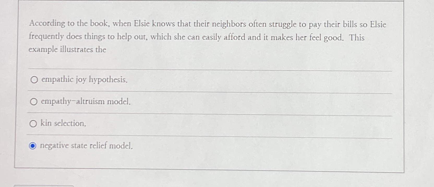 Solved According to the book, when Elsie knows that their | Chegg.com