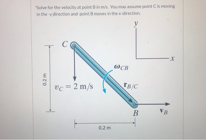 Solved "Solve for the velocity at point B in m/s. You may | Chegg.com