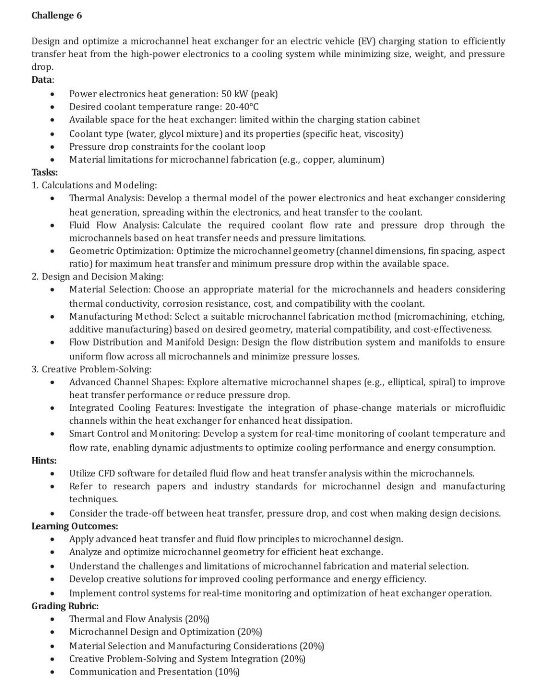 Solved Challenge 6Design and optimize a microchannel heat | Chegg.com