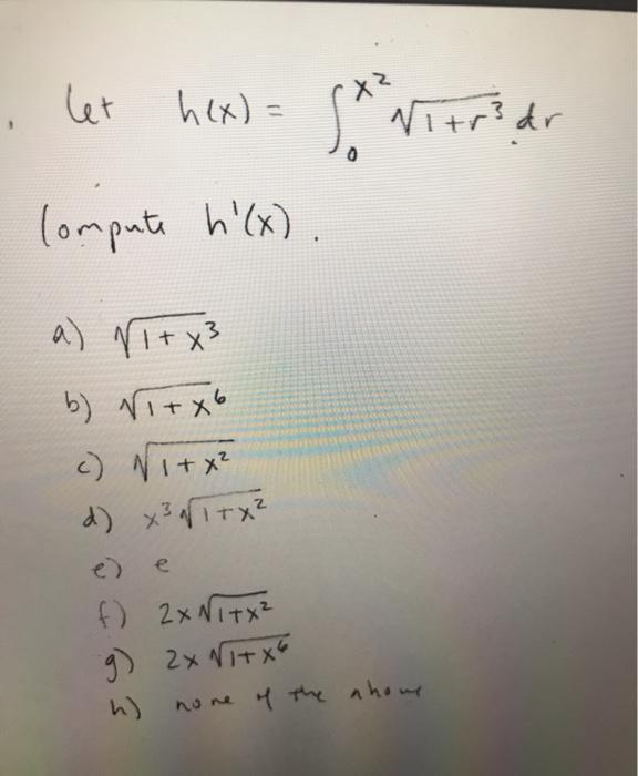Solved Let Hex St Nitrado Lompute H X A Vi X B Chegg Com