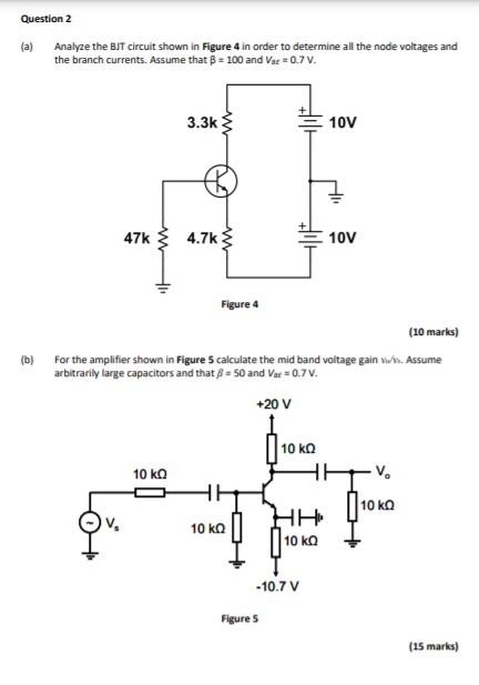 Solved Question 2 (a) Analyze The BIT Circuit Shown In | Chegg.com