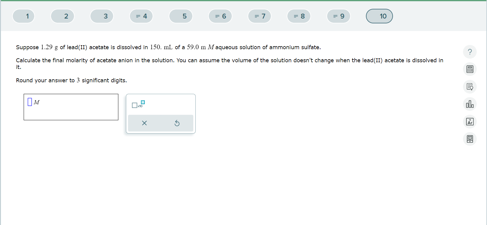 Solved Suppose 1.29g ﻿of lead(II) ﻿acetate is dissolved in | Chegg.com