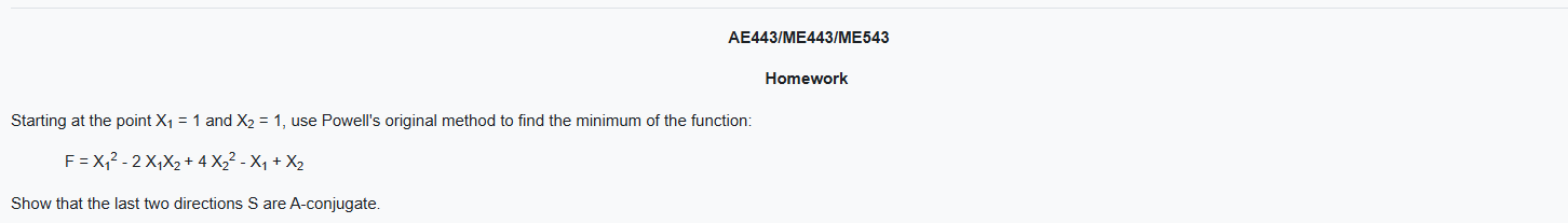 Solved AE443ME443ME543HomeworkStarting at the point x1=1 | Chegg.com