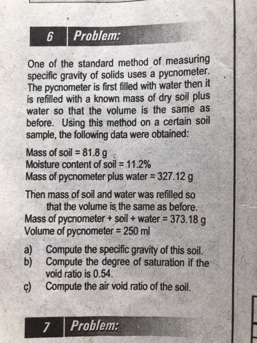 Solved 6 Problem One of the standard method of measuring
