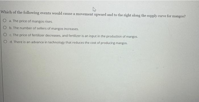 Solved Which of the following events would cause a movement | Chegg.com