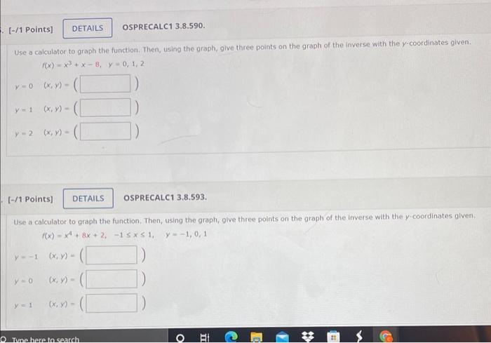 Solved Points Details Osprecalc Use A Chegg Com