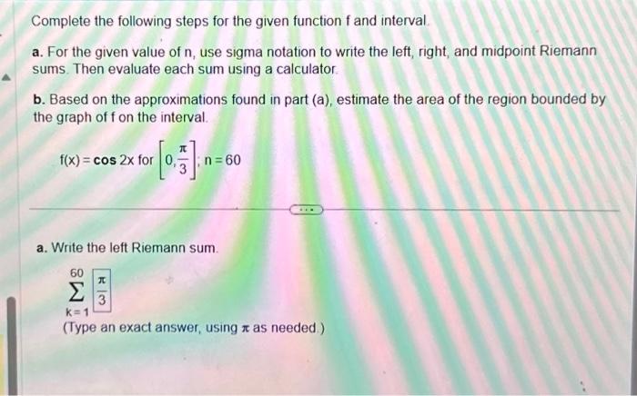 Solved Complete the following steps for the given function f | Chegg.com