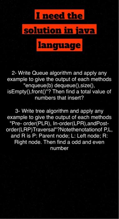 Solved 2- Write Queue algorithm and apply any example to | Chegg.com