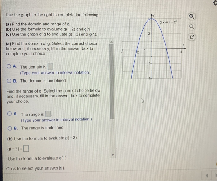 Solved Use the graph to the right to complete the following | Chegg.com