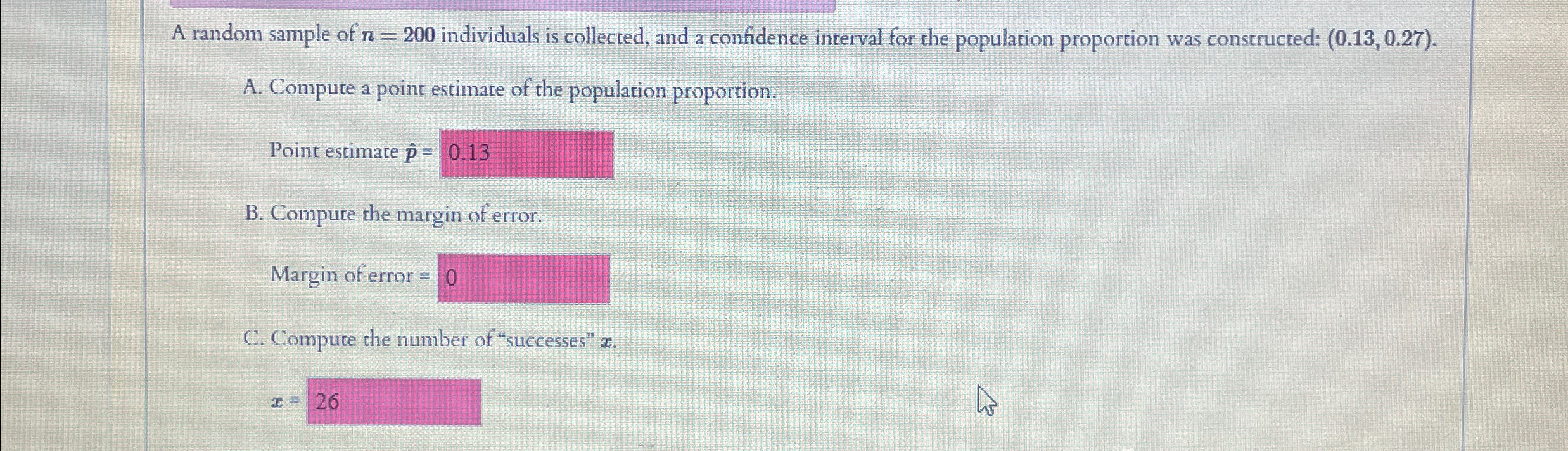 Solved A random sample of n=200 ﻿individuals is collected, | Chegg.com