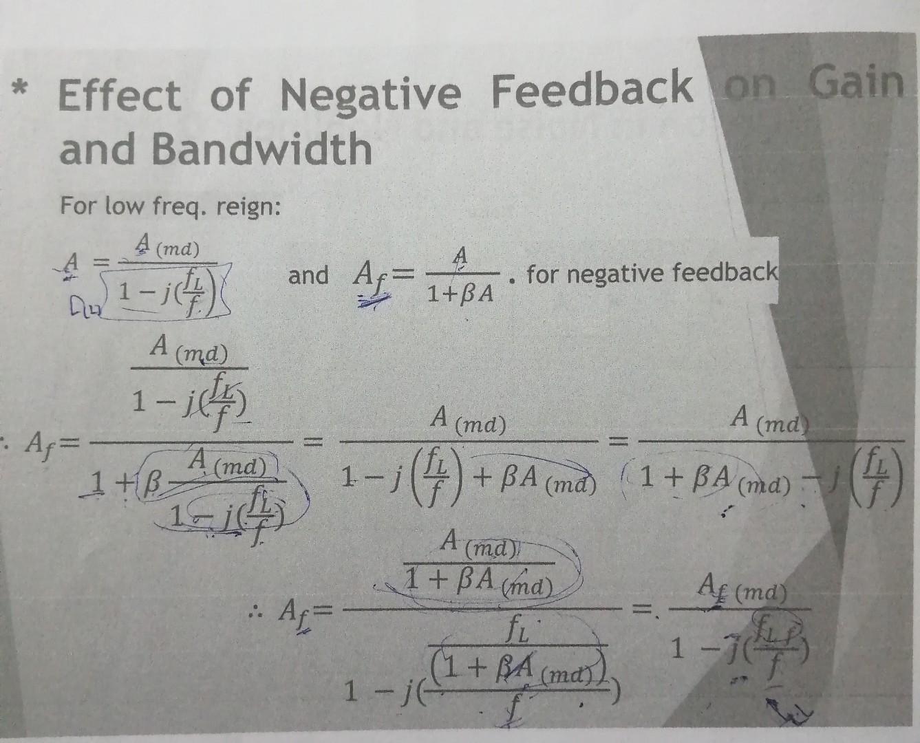 Solved Show the effect of feedback on the high cutoff