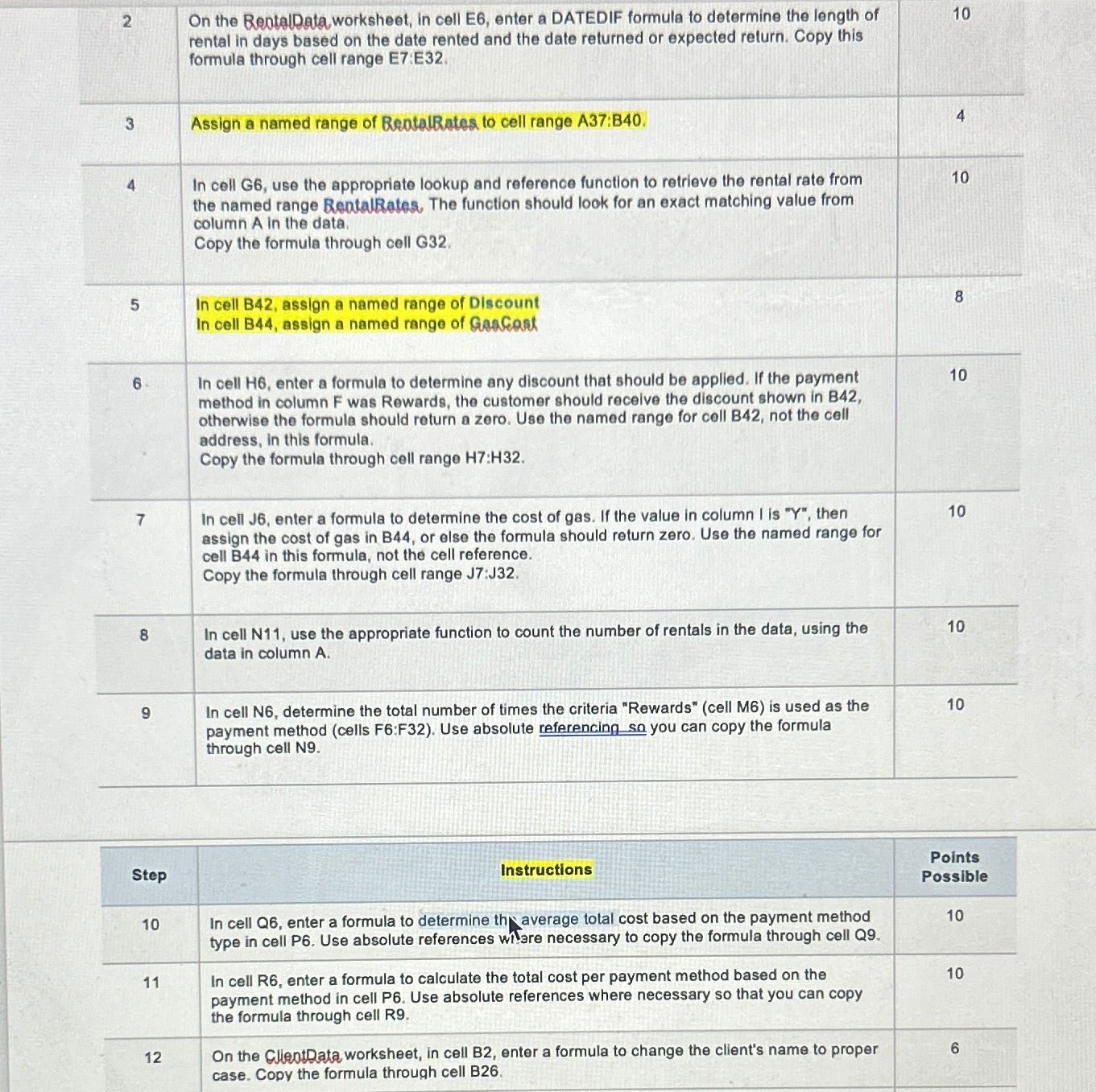 Solved The ones highlighted I can do but will need help with | Chegg.com