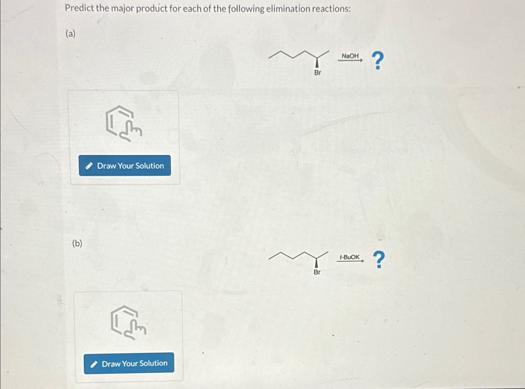 Solved Predict the major product for each of the following | Chegg.com