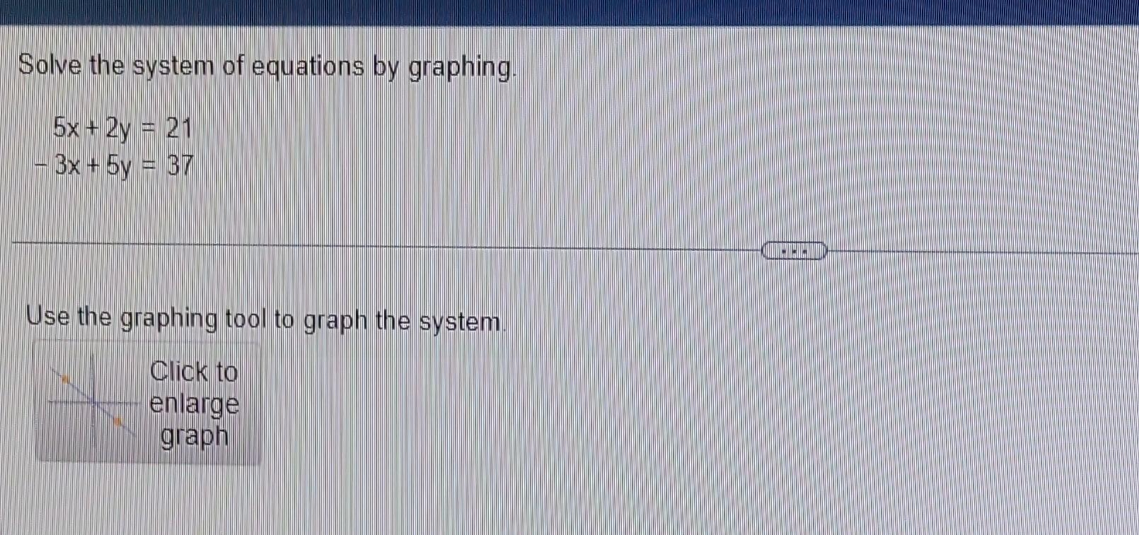 Solved Solve the system of equations by graphing. | Chegg.com