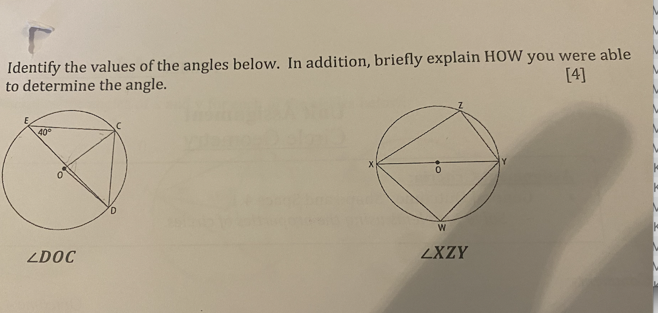Solved Identify the values of the angles below. In addition, | Chegg.com