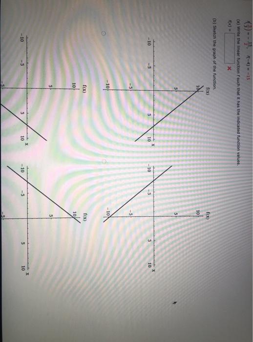 Solved G-4) -- (a) Write the linear function such that it | Chegg.com